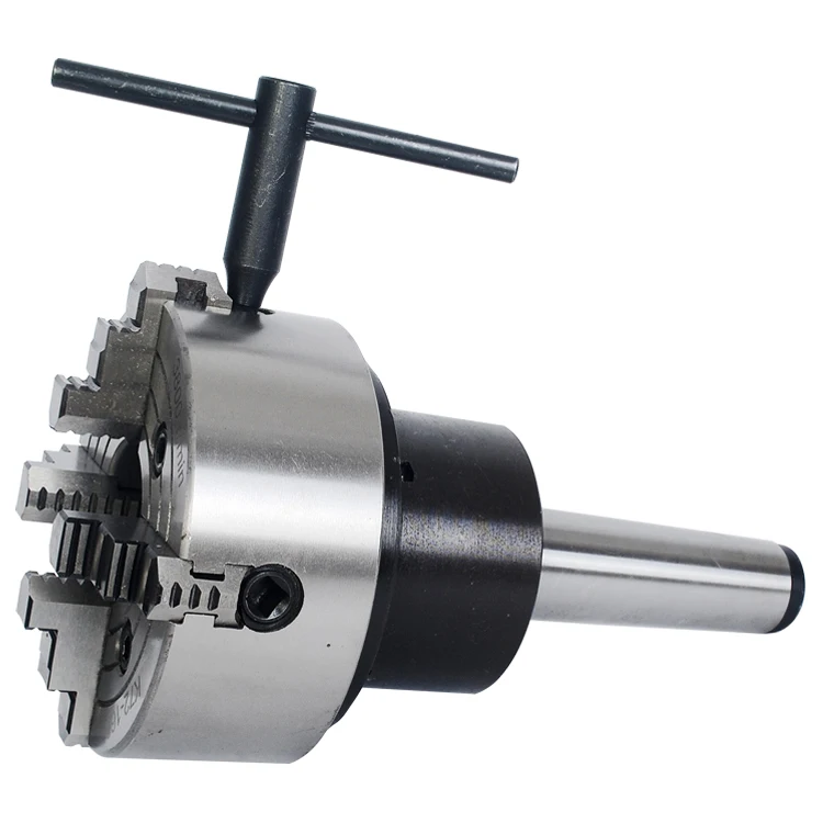 Rotary 3-jaw chuck lathe tailstock with fixed chuck Mohs MT4 taper shank flange 80/100/125/160/200/250