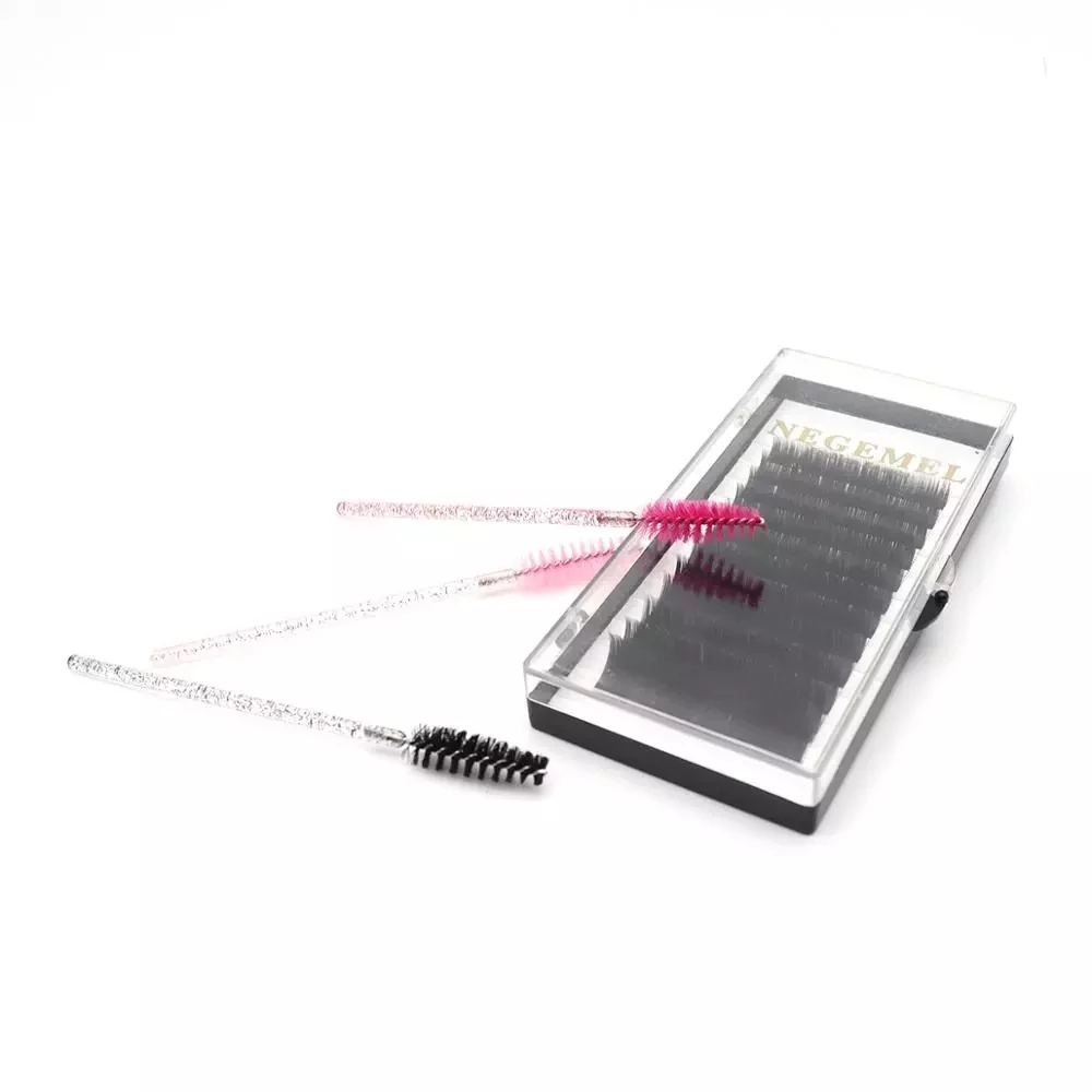 Disposable Micro Glitter Eyelash Mascara Wands Mini Crystal Eye Lashes Brush Comb Eyebrow Spoolies Makeup Beauty Tools