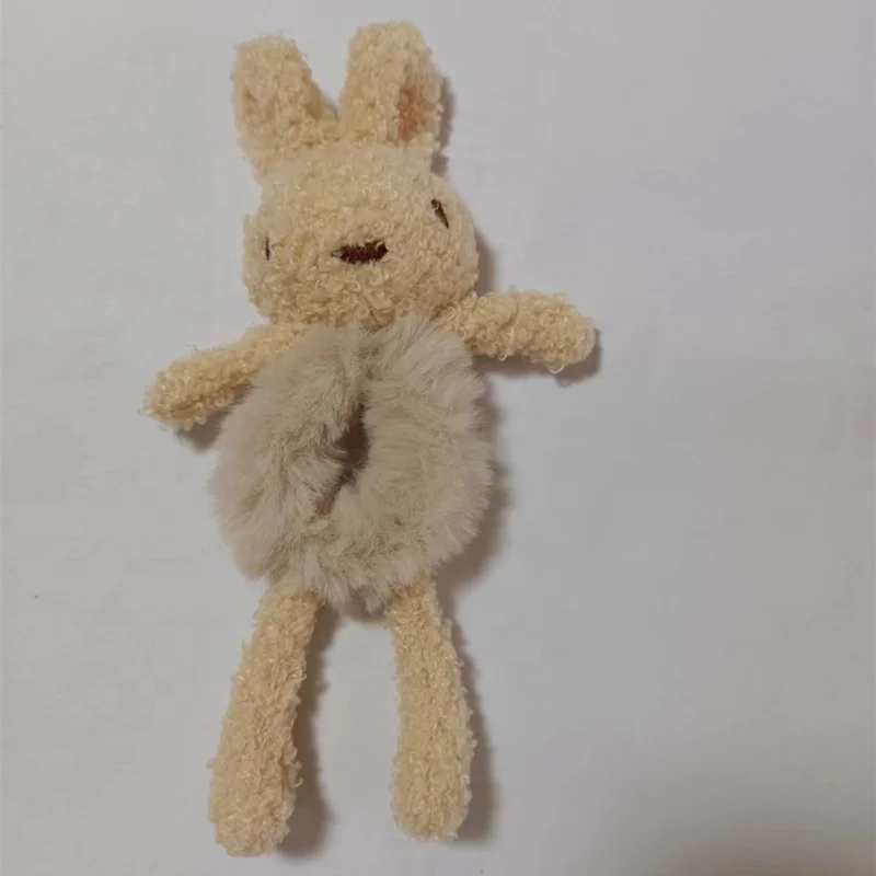 New Creative Cute Plush Bear Rabbit Scrunchie Ponytail Hair Tie Decorate Elastic Hair Bands Headband Fashion Hair Accessories