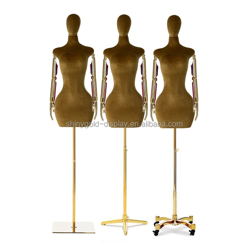 Custom Pin Foam Clothes Display Flexible Arm Female Curvy Mannequins Half Body Plus Size Mannequin for Wedding Dress