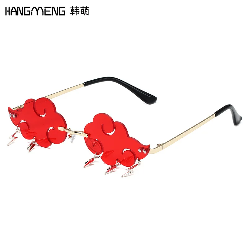 New quirky sunglasses personalized tumbling cloud sunglasses personalized street photos  lightning pendant glasses