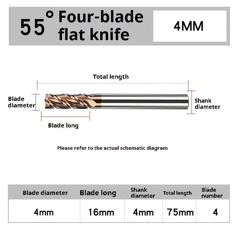 Coated 10mm Straight Shank Ball Nose End Mill Cutter for CNC Router New Condition Tin Coating