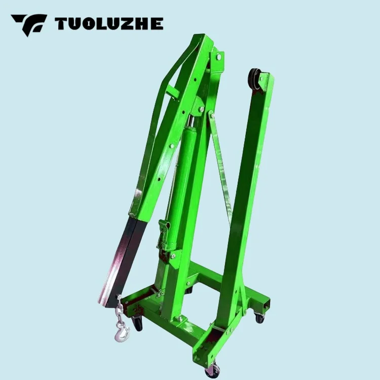 2-ton heavy-duty crane automobile engine hydraulic crane lifting single arm folding shop crane
