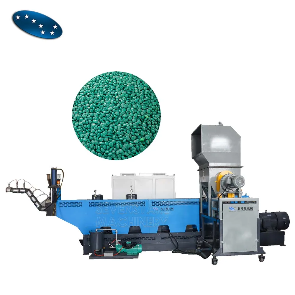 Sevenstars side force feeding type pp pe film pellets making recycling machine