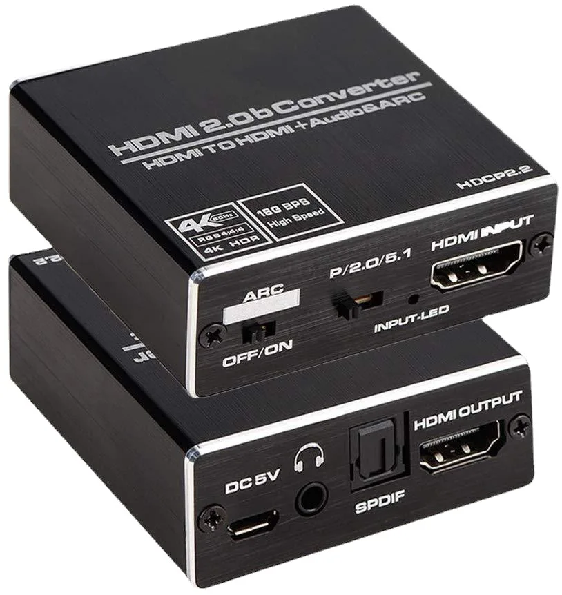 4KHDMI2.0 audio splitter, audio decoder + ARC converter 4K60HZ HDCP2.3 HDR10