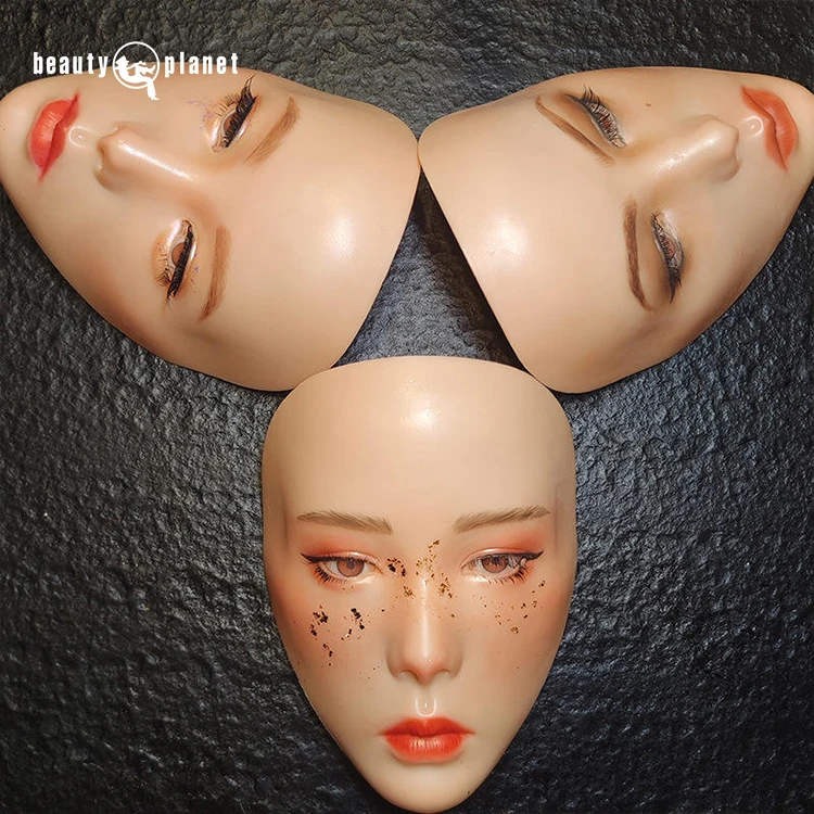 Beauty Planet Silicone Face Eye Makeup Practicelash Bond Bionic Skin Paid Samples Mannequin 3d Face Tattoo Practice Skin