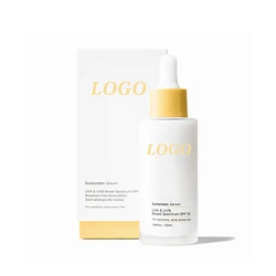 Фирменная торговая марка, 50 мл, Органическая водостойкая Солнцезащитная сыворотка SPF 50 без масла, светящаяся увлажняющая Солнцезащитная Сыворотка для лица
