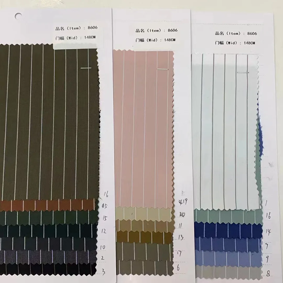 Гибридный текстиль для мужской рубашечной ткани Pinstripe с рисунком T/R