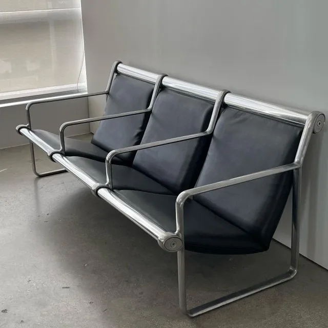 High Quality Modern 2-seater Office Furniture Stainless Steel Airport Hospital Waiting Chair for Public Area