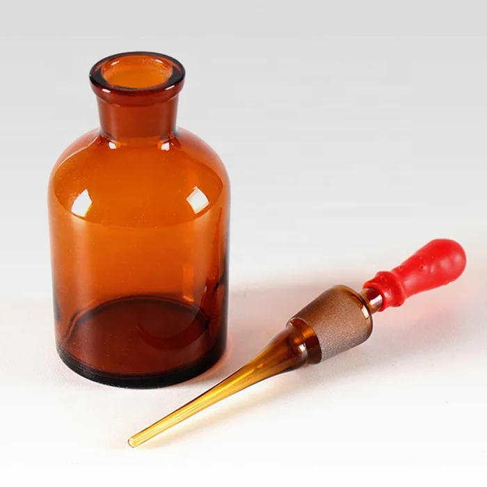 Tiandi Lab 30ml Amber Glass Dropping Bottle With Pipette