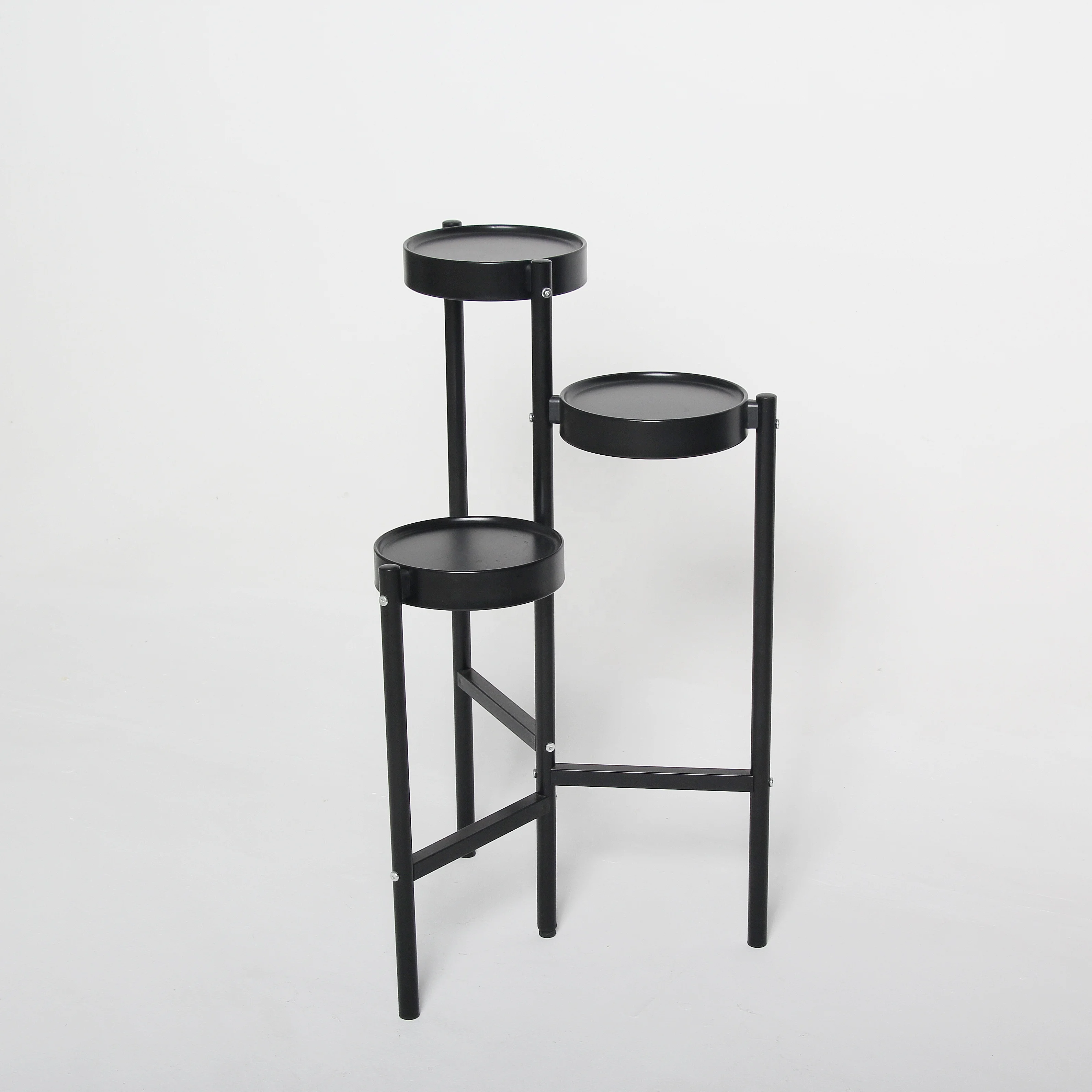 Modern Metal Flower Plant Stand House Home Decoration Flower Stand Tri-Level Metal Floor Plant Stand For Home