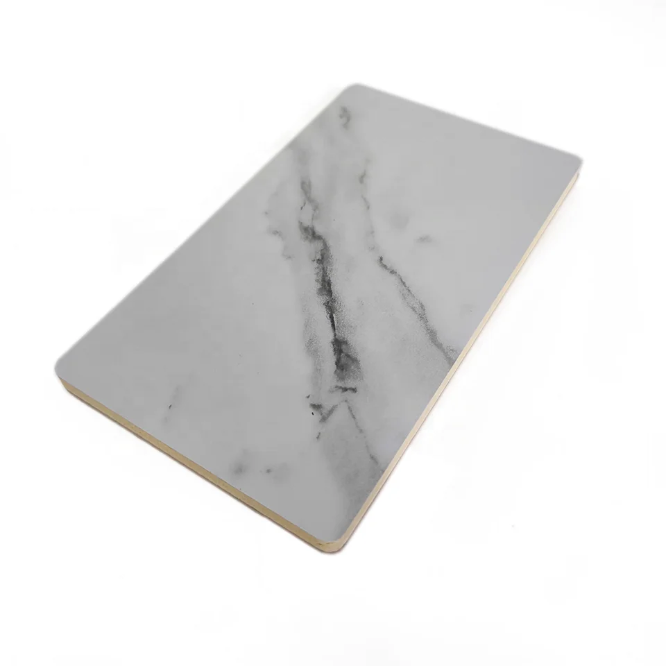 Hot selling marble texture lifelike fireproof and formaldehyde free wood decorative panel board that is easy to install