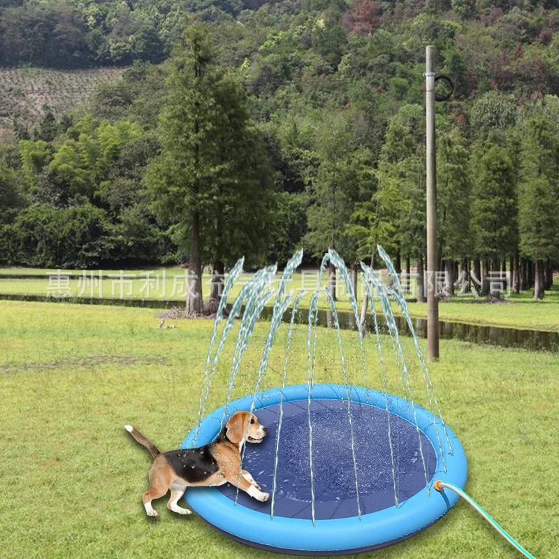 Customized PVC Tub Water Spray Whelping Box Foldable Collapsible Portable Pet Swimming Pool For Dogs Cats