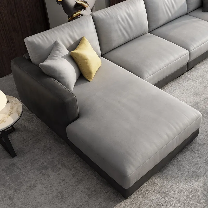 Hot Sale Hi-Tech fabric couches sofa modern living room sectional corner velvet sofa color matching sofa l shape
