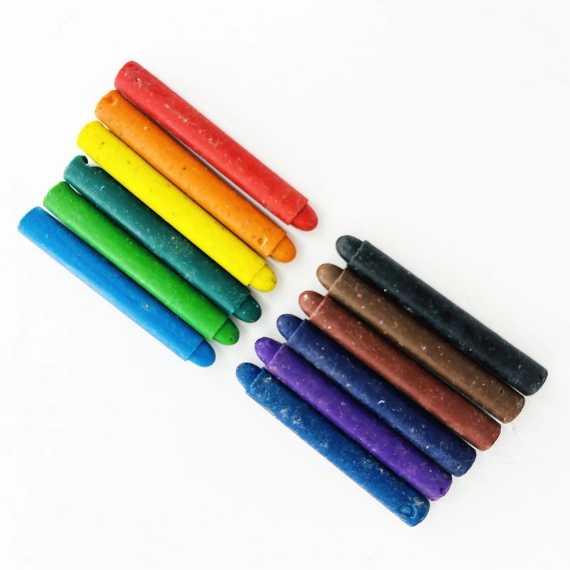 Bulk Selling Cheap Price Cute 12 Colors Mini Crayons for School Children Drawing and Sketching