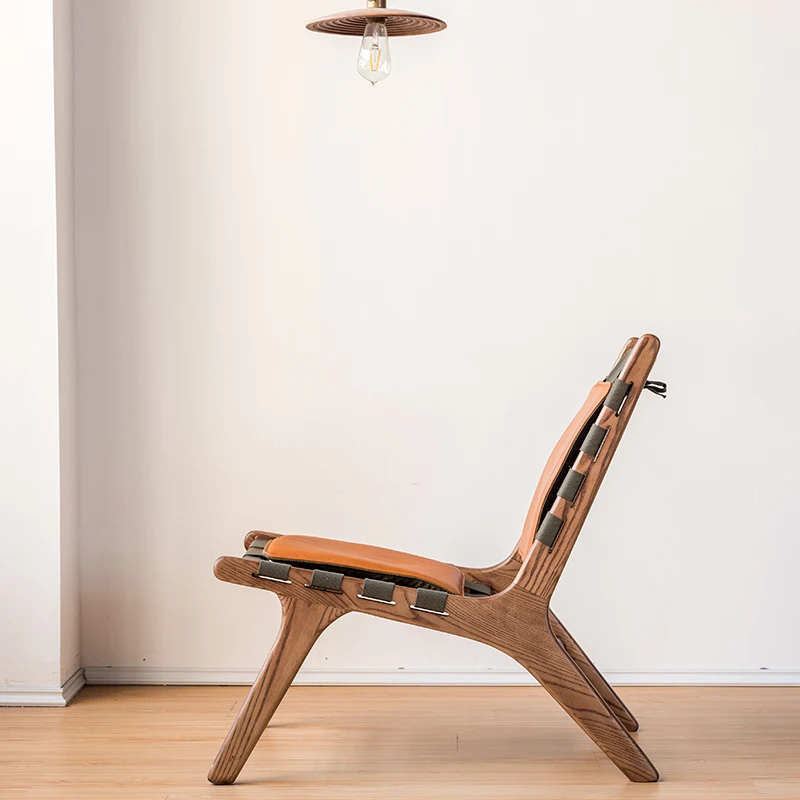 Современный скандинавский деревянный стул TPZ060 для отдыха, домашняя мебель из натуральной кожи, деревянные стулья для гостиной, оптом