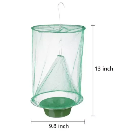 Flytrap Effective Control Pest Fly Trap Outdoor Reusable Hanging Net Catcher for Agriculture