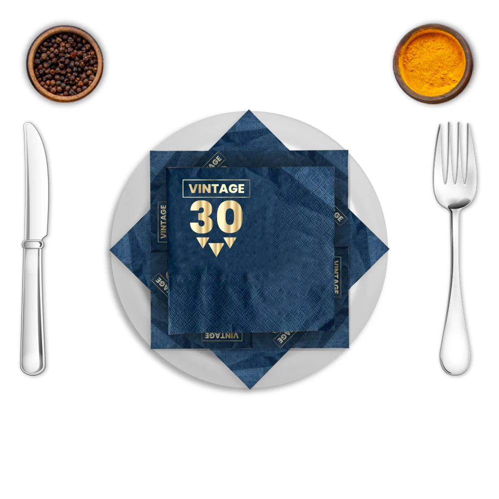 Customized Birthday Party Wedding Paper Napkins with Language Name Color Logo Printing