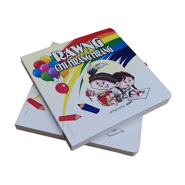 Custom Design CMYK Printing Baby Story Cardboard Book Language Early Learning