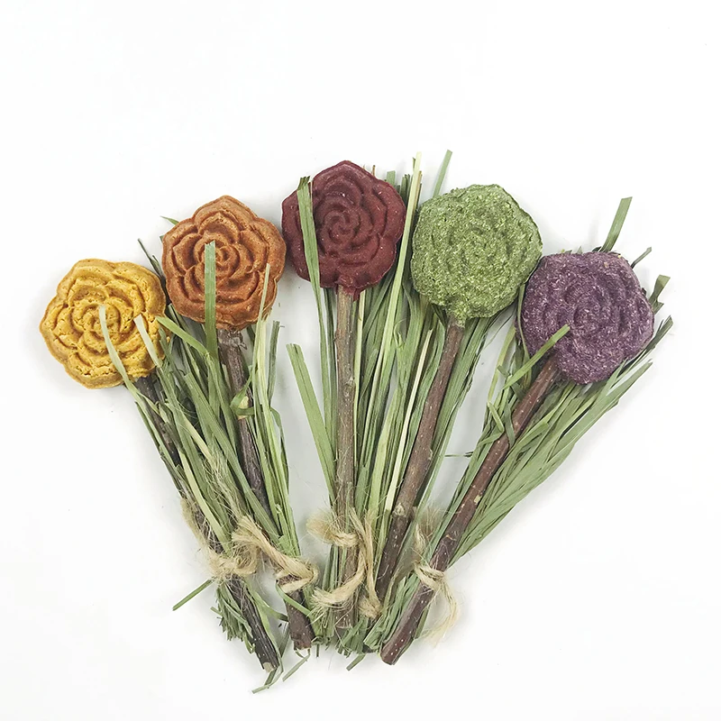 Natural Treats foodrabbit molar snacks grass cake Chew toy guinea pig Hamster treats Timothy Hay Dandelion chicory mulberry leaf