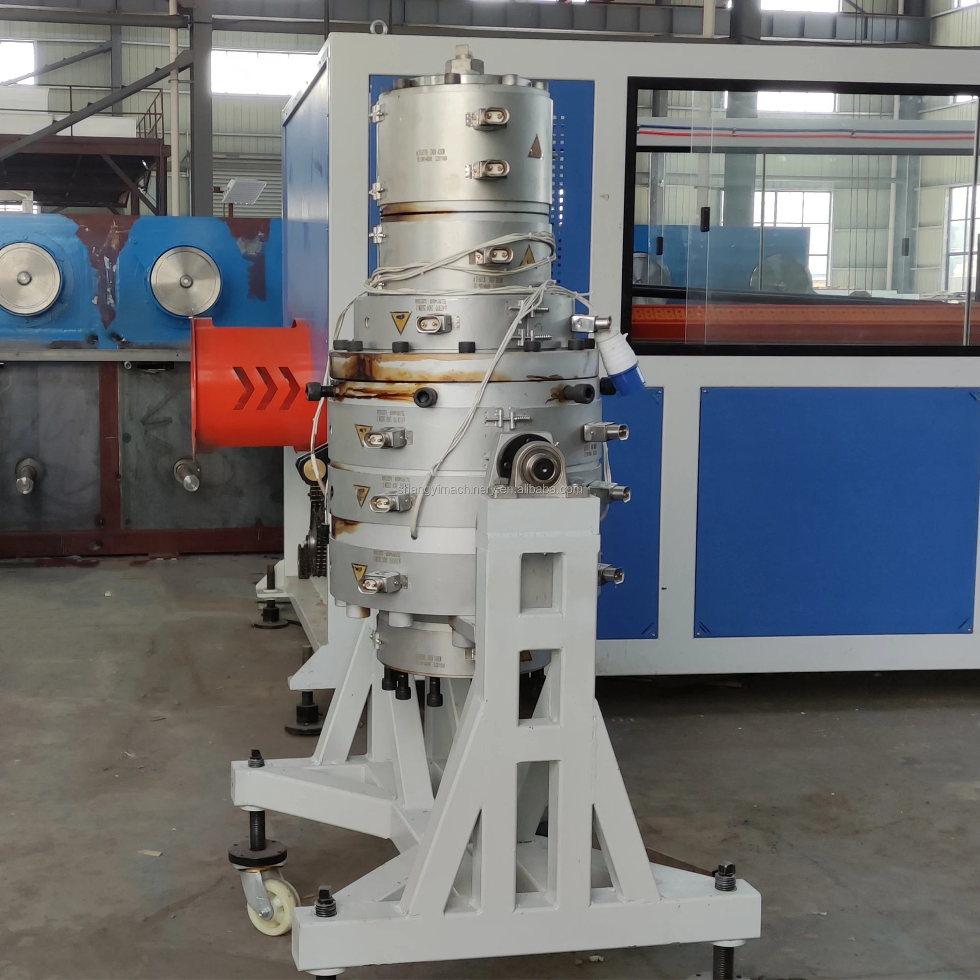 Twin PVC pipe extrusion machine line