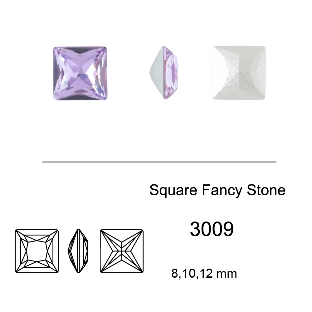 Квадратные 8 мм точечные кристаллы для изготовления ювелирных изделий