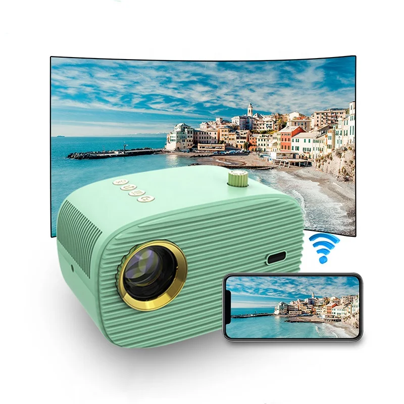 Factory LOW Price P28 MINI Projector Smart TV WIFI Portable Home Theater Cinema Sync Android 9.0 Phone Beamer LED Projector