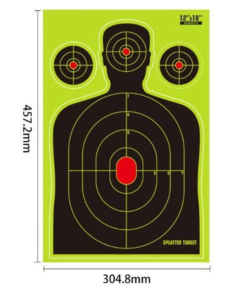 Hot sales shooting target paper target sticker glow-in-the-dark sticker