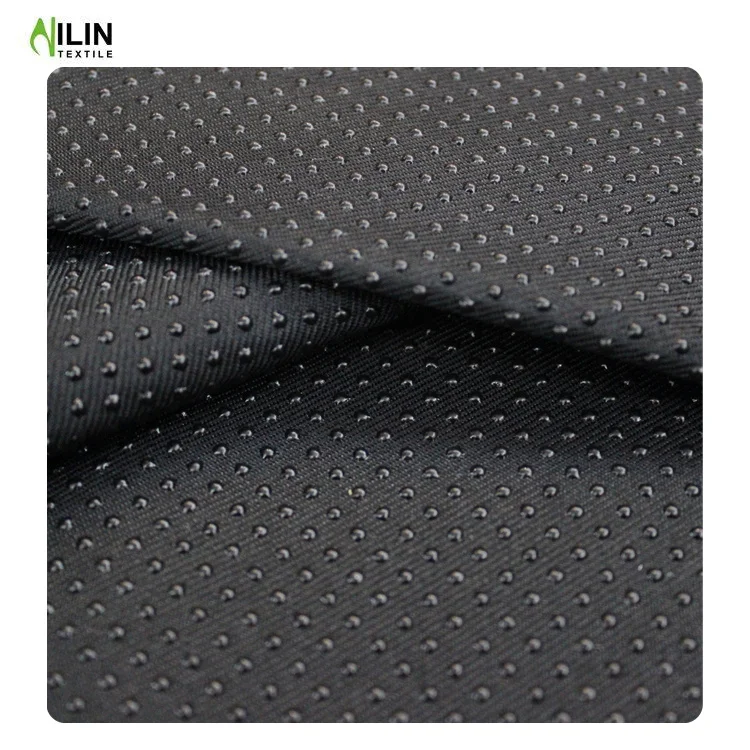 100% polyester silicone rubber anti skid gabardine fabric for cushion