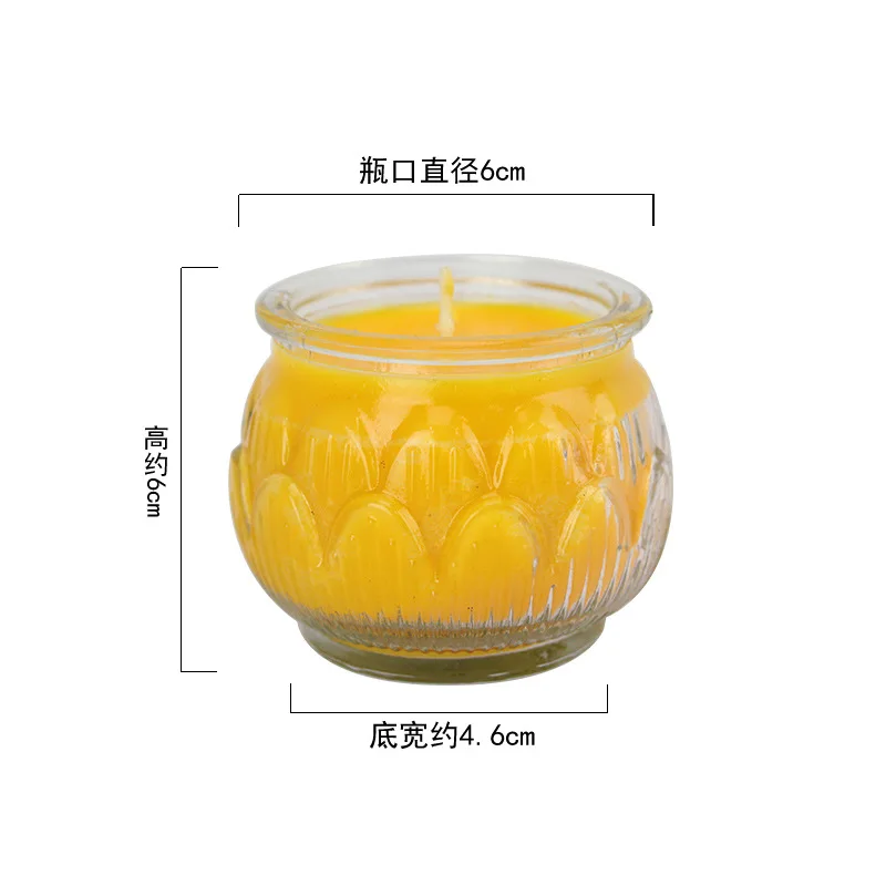 Butter lamp Lotus Candles holder Buddha Ghee Candle Household Smoke-free Buddhist Candles