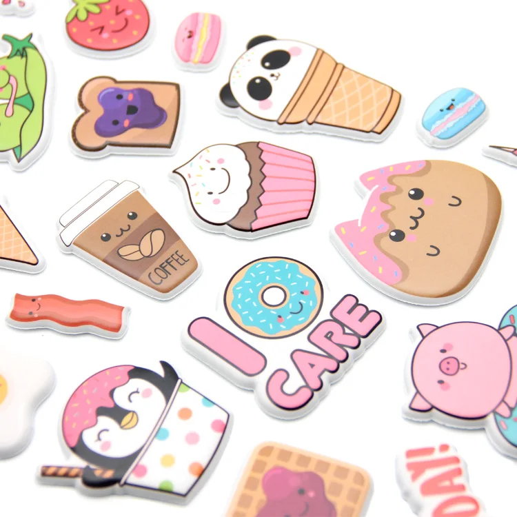 Cartoon 3d Stickers Pony Character Kawaii For Puffy Kids Sticker