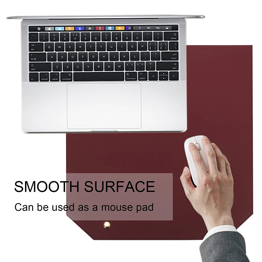 13' Premium PU Leather Skinny Notebook Computer Cover Waterproof Anti-Scratch Envelope Tablet Holder Bag Laptop Sleeve for Ipad