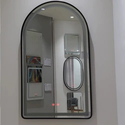 Огромное светодиодное зеркало в форме арки с сенсорным датчиком для ванной