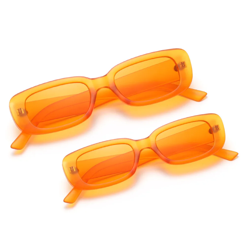 1 Set 2 pcs Matching Mother and Daughter Small Shades Square Kids Sun Glasses Mommy and Me Sunglasses 2021