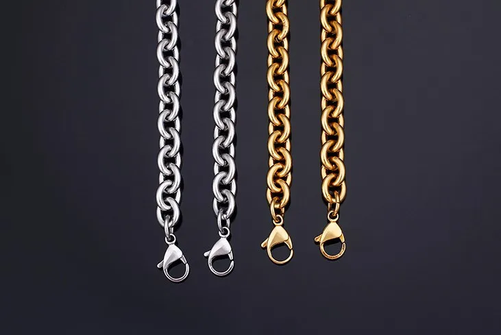 Stainless Steel O Chain Necklace Titanium Steel Clavicle Necklace Wholesale Chain