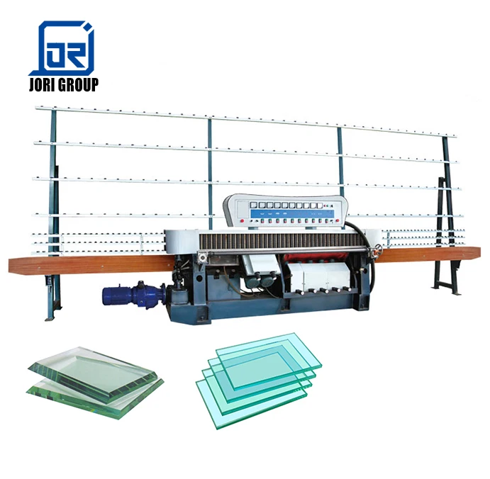 CNC glass edging polishing machine straight line mirror grind glass beveled edge polish machine for small size glass