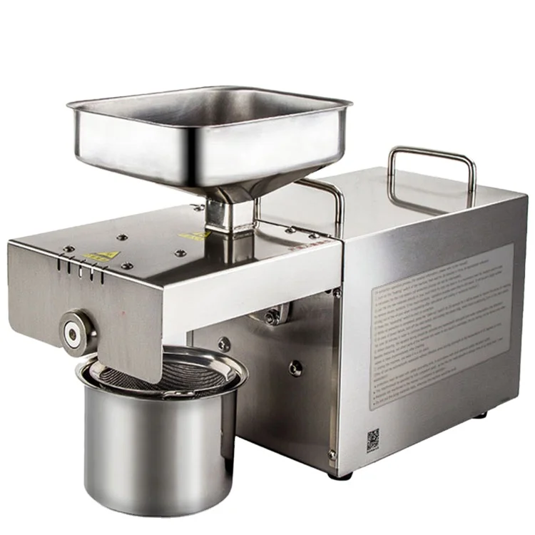 Mini Household Seeds Press Machine Seeds Almond Press Maker Electric Oil Extractor Automatic Stainless Steel Motor Food Industry