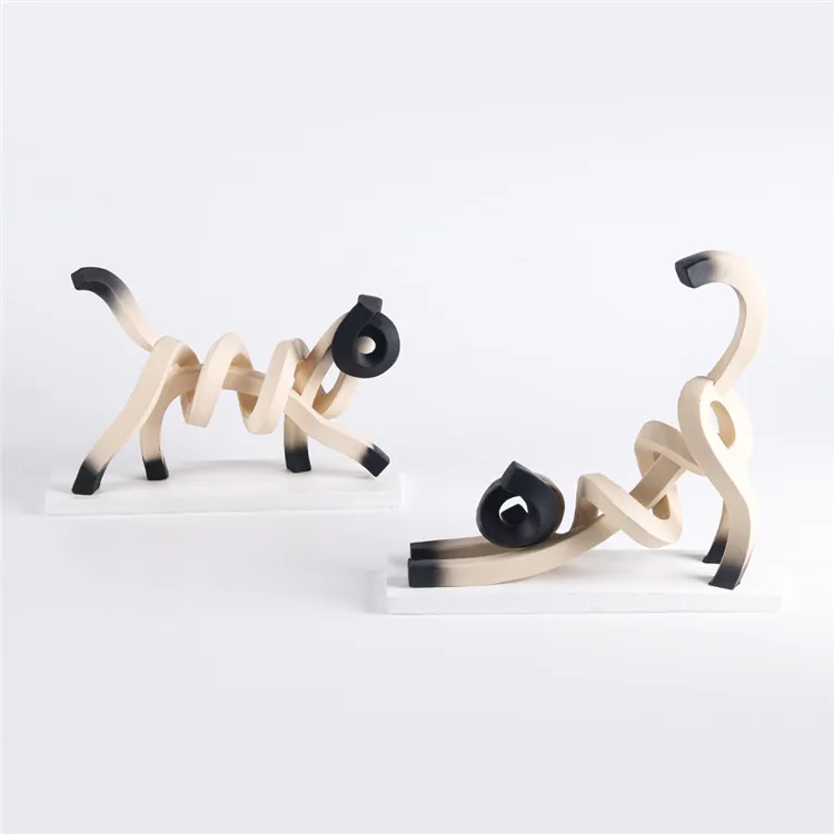 Meijian Creative Luxury Animal Line Cast Resin Home Decoration Ornament for Living Room or Office
