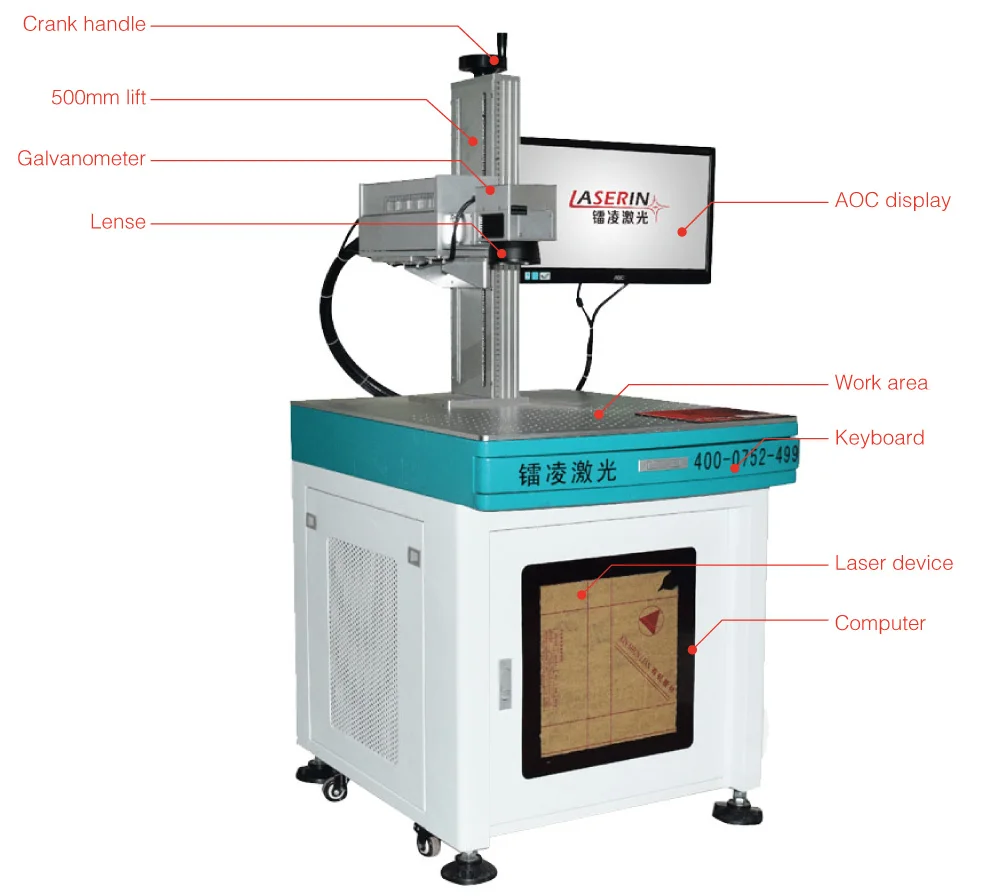 15w End pump laser marking machine engraving laser machine for Computer keyboard key calculator remote control camera