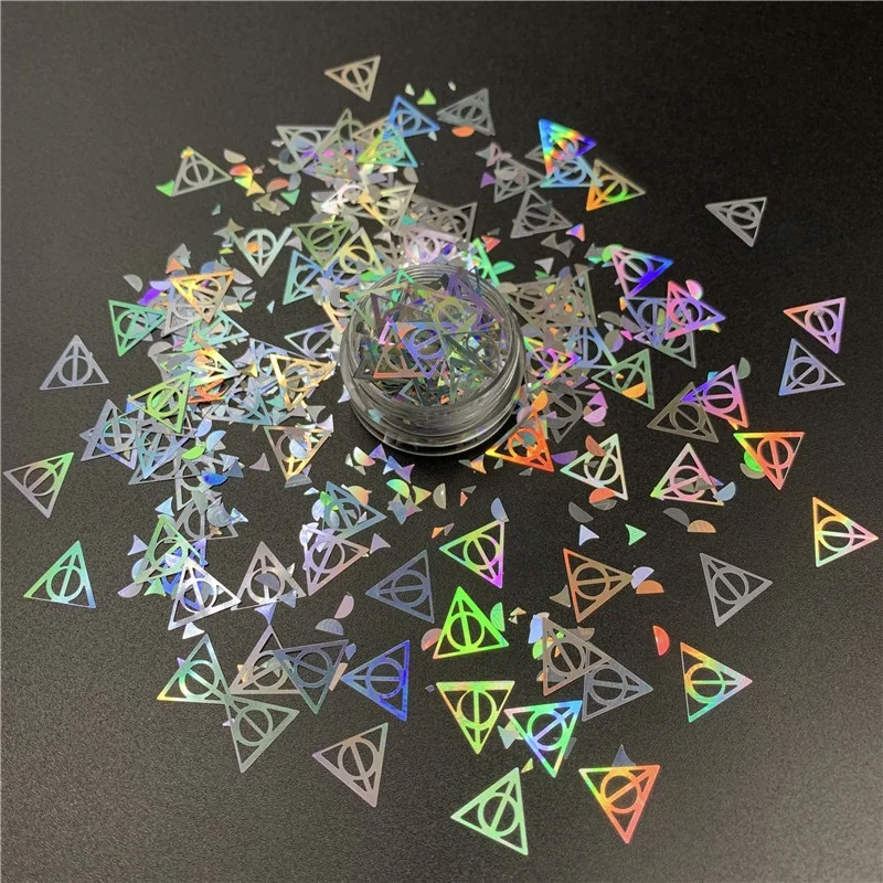 
 Новый дизайн, полиэстер, популярный, Гарри Поттер, пустотелый треугольник, блёстки, блеск для украшения  