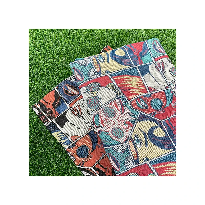 Тканевый жаккардовый тканевый материал на заказ для обивки одежды гобелен и сумка покупок пряжа окрашенный узор девушек