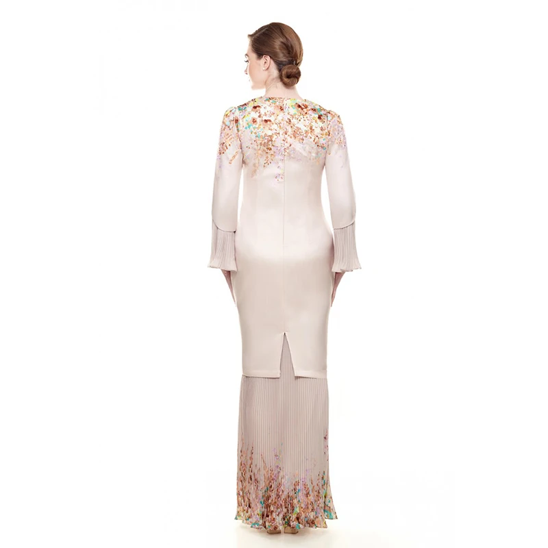 New trend elegant Islamic clothing malaysia baju kurung women abaya muslim dress