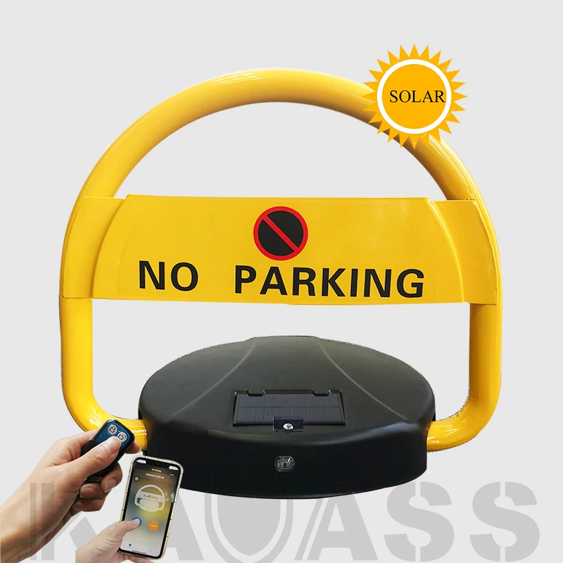 Blue tooth smart parking barrier lock protector solar app