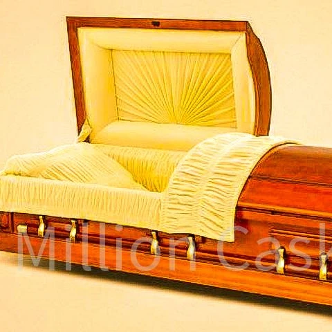 Beautifully USA standard funeral veneer  casket and coffin with wholesale from funeral supplier million casket  high  quality
