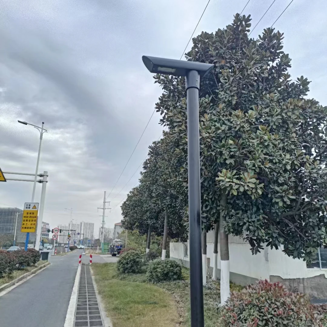 LED garden light volttalent slim reflector four rod lantern 55w 3500k cast iron pole top  parks high CRI lumen linear