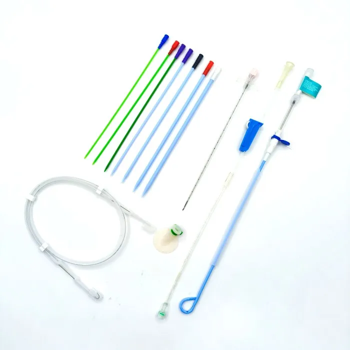 Manufacture direct supply hemothorax percutaneous nephrostomy pleural effusion  pigtail drainage catheter kit