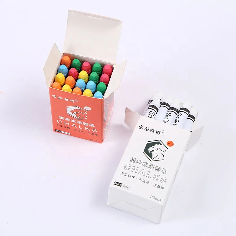 Factory price painting instruction white color water-soluble chalk dust-free chalk