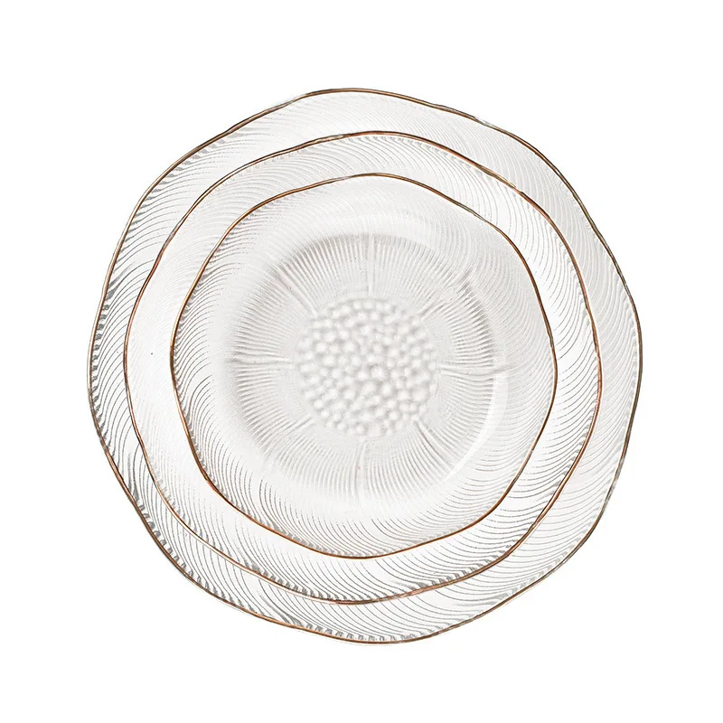 Dry fruit tray glass glass plate for dry fruit tray Glass Fruit Tray