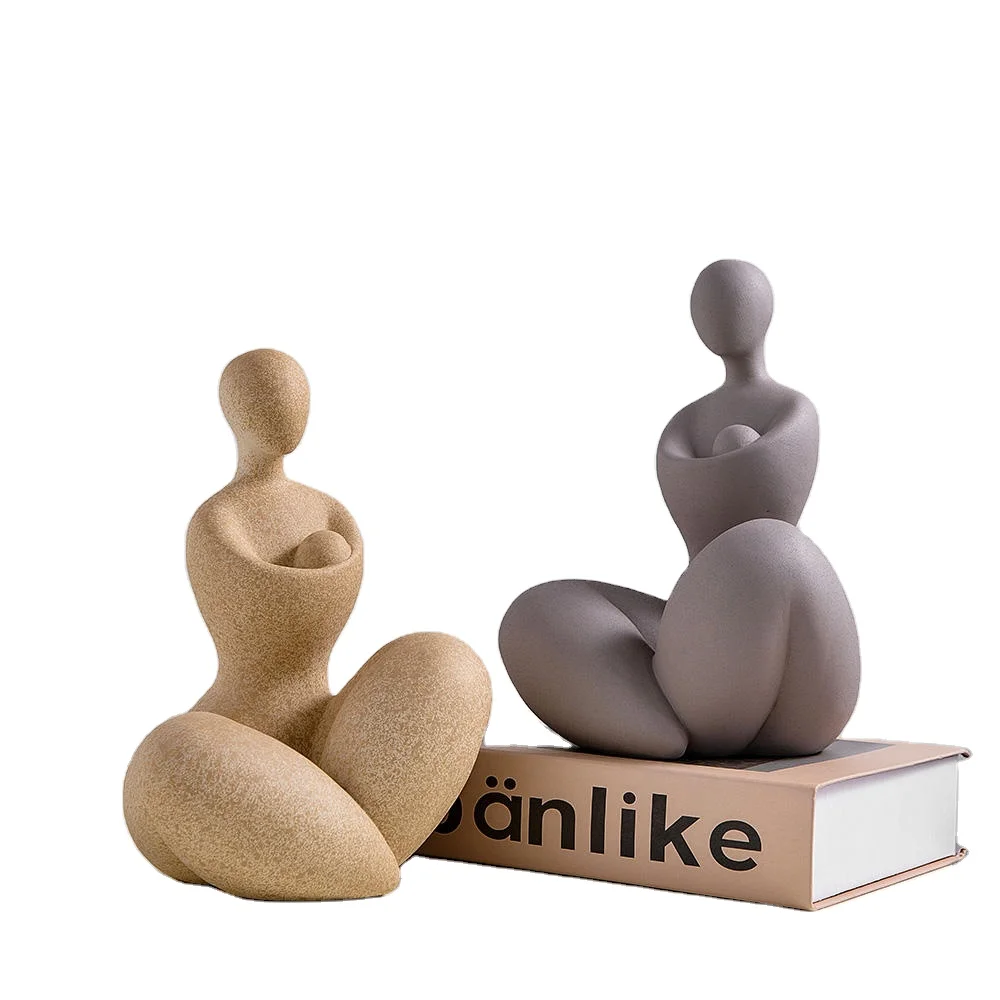 Nordic Style Abstract Thinker Figure Sculpture Modern Art Decor