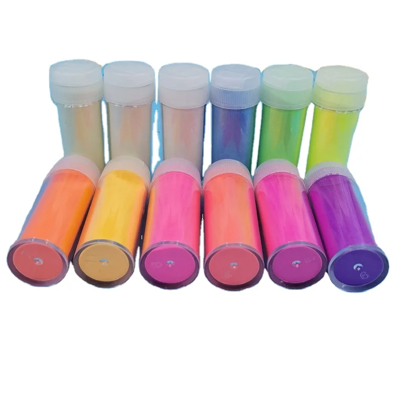 
Factory direct sale colorful phosphor photoluminescent glow in dark luminous glitter powder pigment 